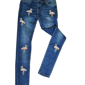 Jeansbroek met Flamingo